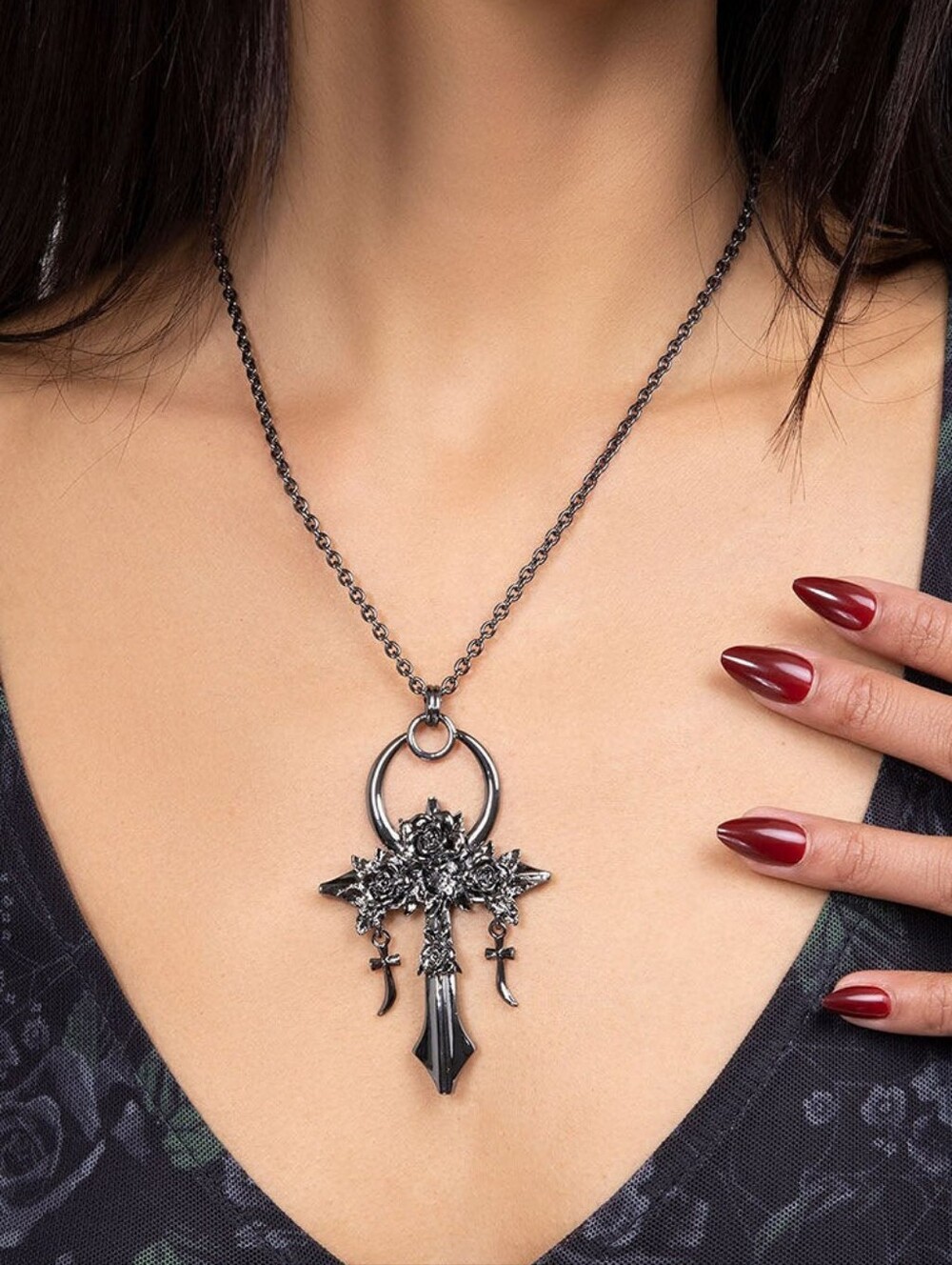 Mourning Ankh Necklace (NWT)